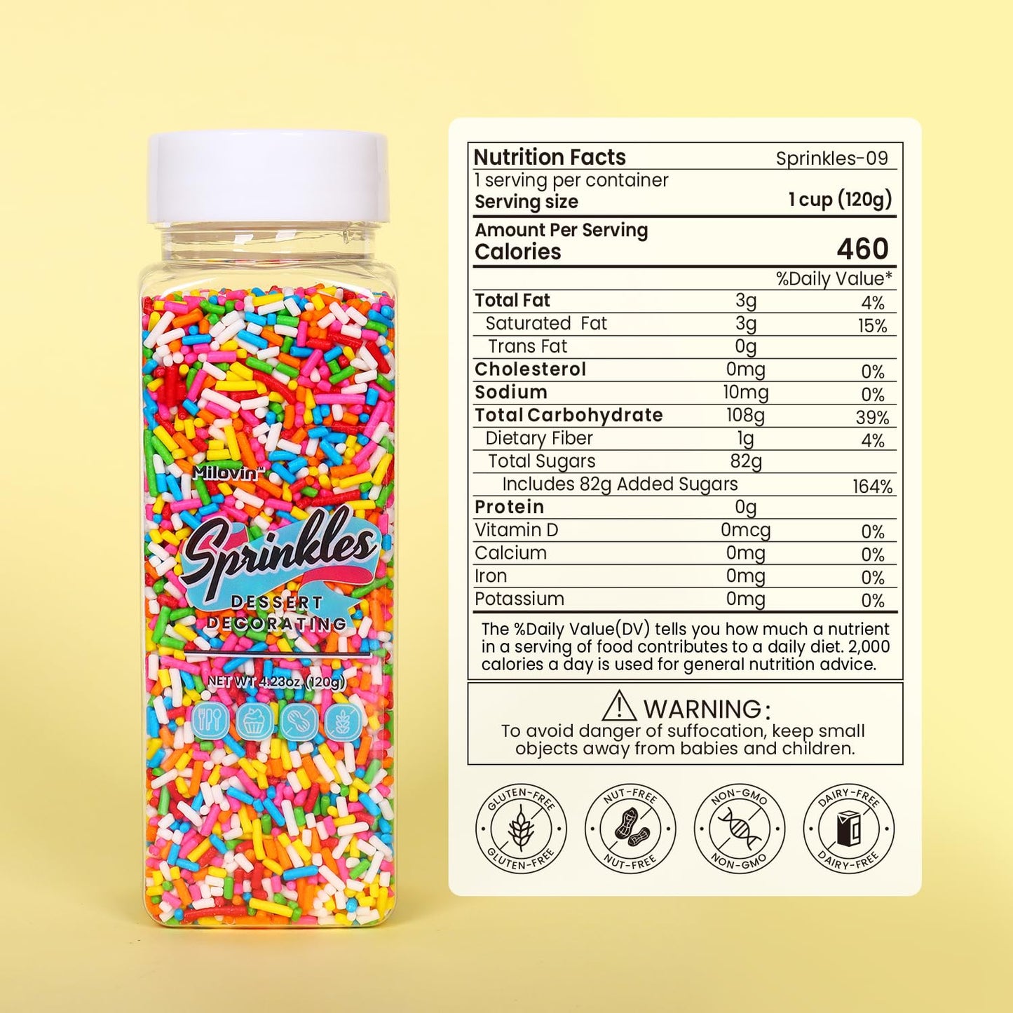 Rainbow Sprinkles For Cake Decorating, Edible Jimmy Sprinkles Bulk, Sprinkles Candy For Cake, Cupcake, Cookies, Macaron, And Ice