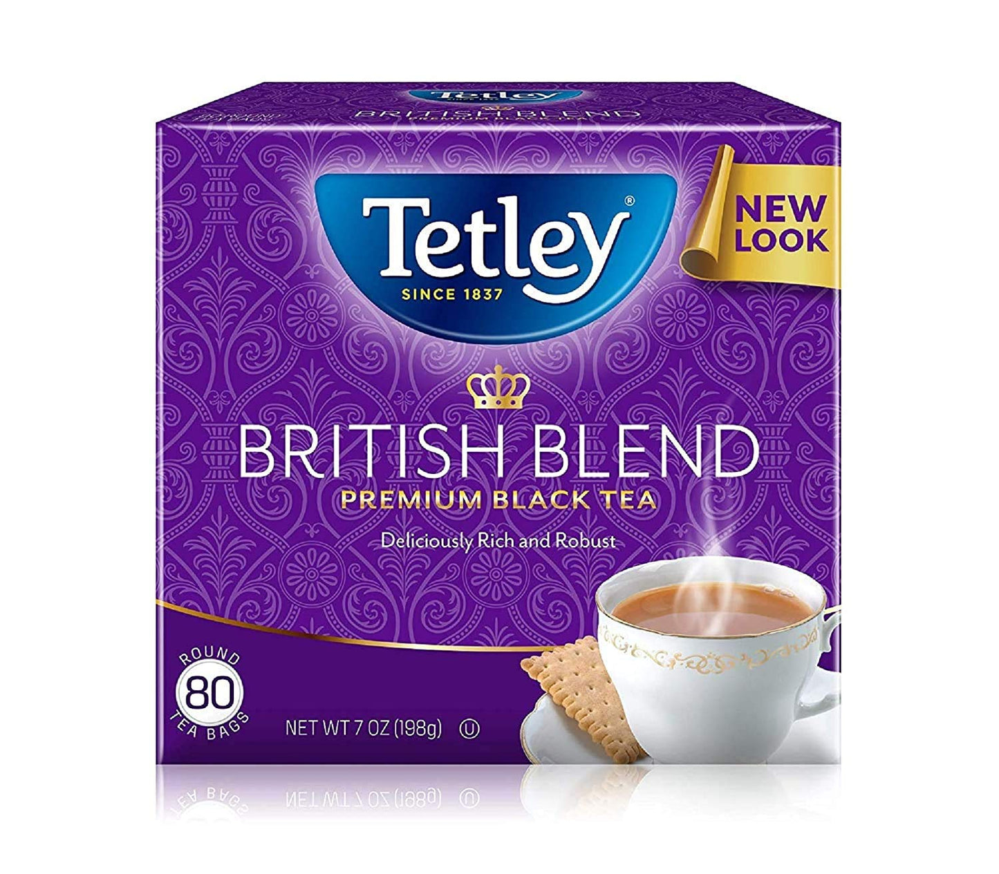 Tetley British Blend Premium Black Tea, 80 Teabags (Pack Of 6)