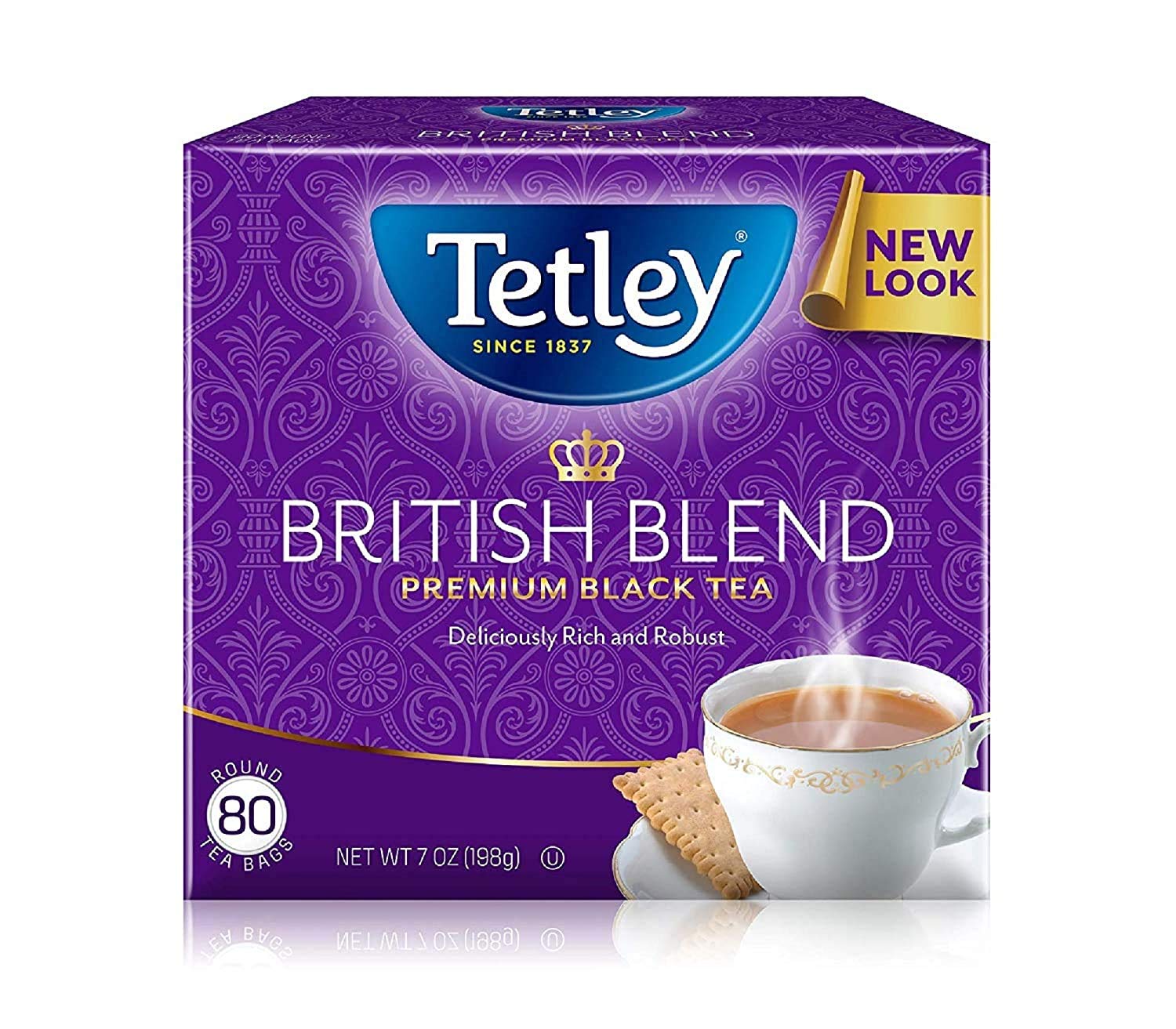Tetley British Blend Premium Black Tea, 80 Teabags (Pack Of 6)