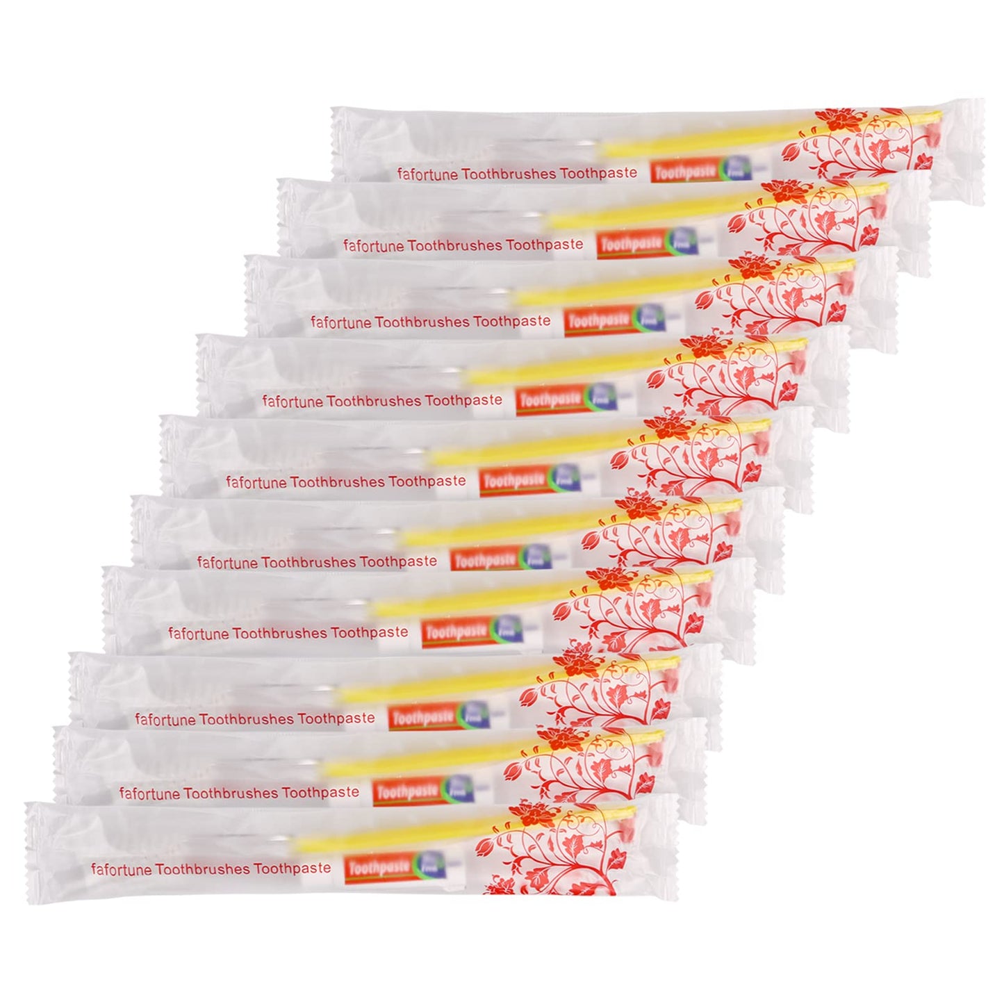50Pcs Disposable Toothbrushes With Toothpaste (5 Colors)