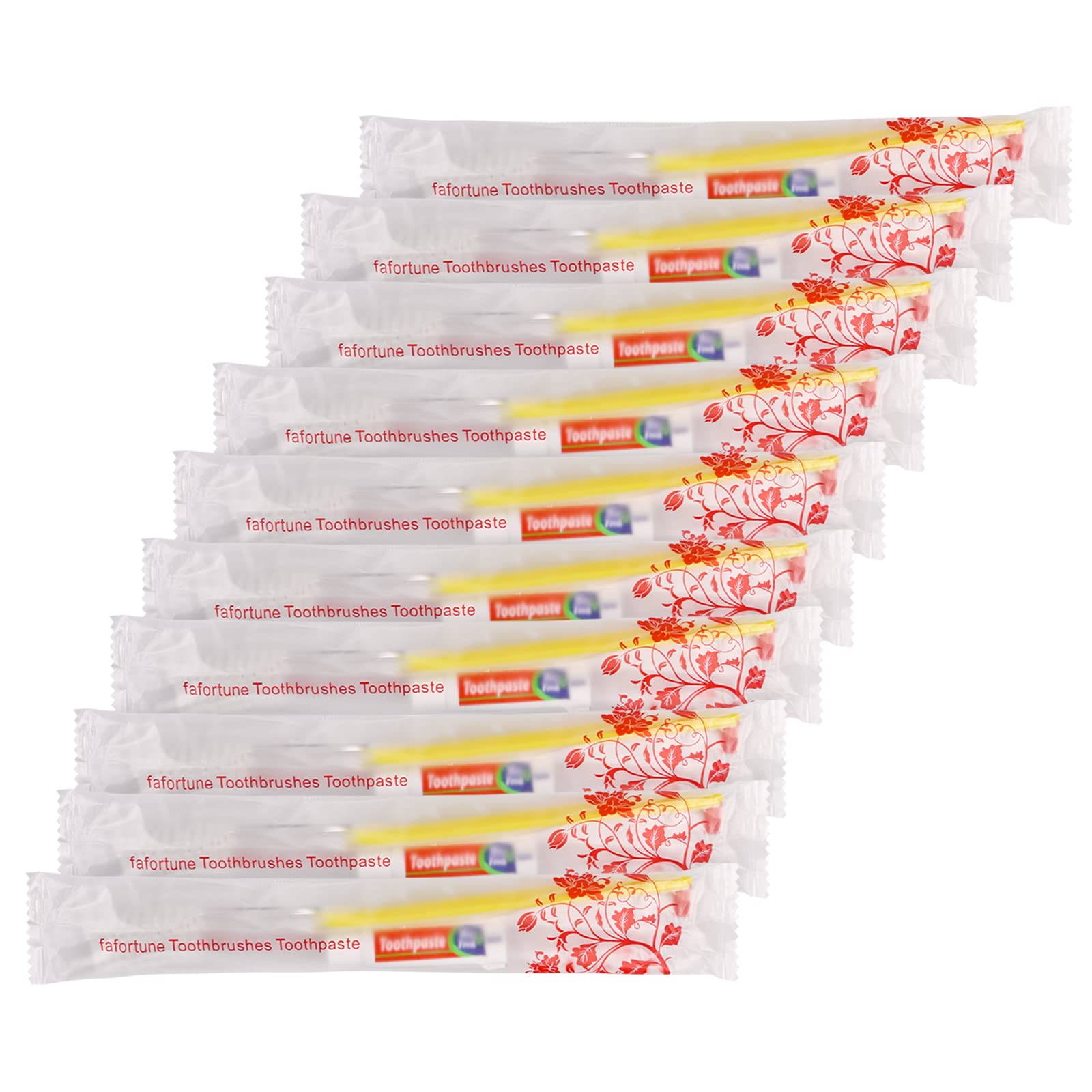50Pcs Disposable Toothbrushes With Toothpaste (5 Colors)