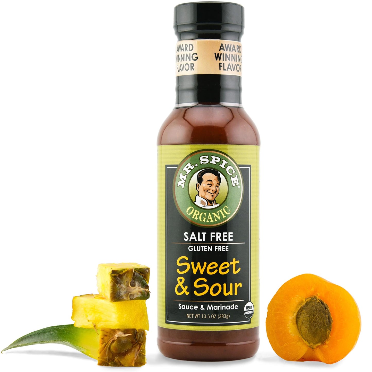 Mr. Spice Organic Sweet and Sour Sauce, Low Sodium Sweet & Sour Dipping Sauce (5 mg/serving), Gluten Free, Salt Free Sauces for 
