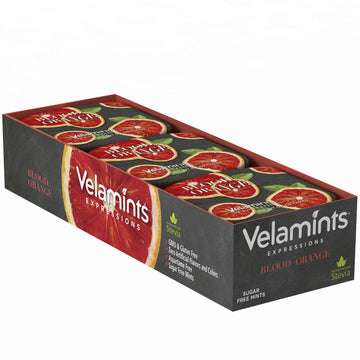 Velamints Sugar Free Mints Expressions - Aspartame-Free Sweetened with Stevia, 20 Gram (Pack of 6) (Blood Orange)