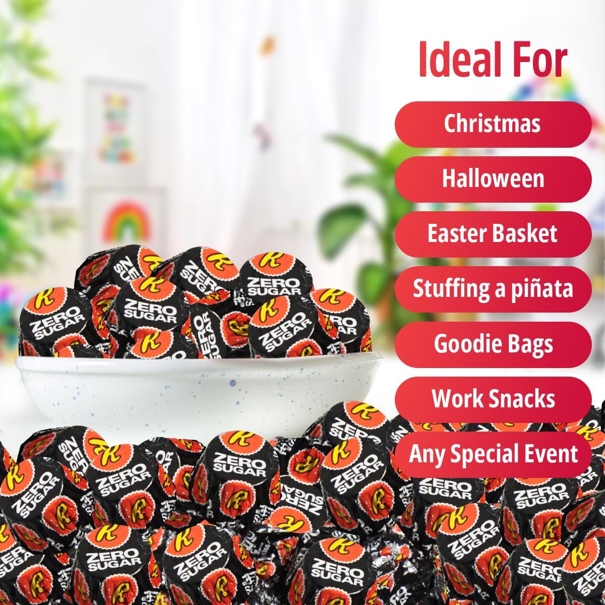 Zero Sugar Miniatures Dark Chocolate  2 Pound ReesesZero Sugar Peanut Butter Cups Delights  Indulgent Dark Chocolate Peanut Butter Cups For Enjoyment  Perfect For Snacking  Parties  and Gifts