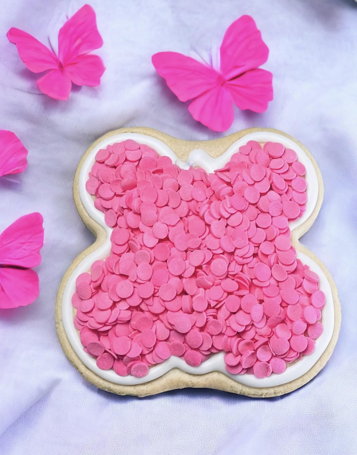 Edible Accents Pink Sequins - Confectionery Accents, Gluten Free, Egg Free, Nuts Free, Kosher, Fancy Sprinkles Medley Mix, For B