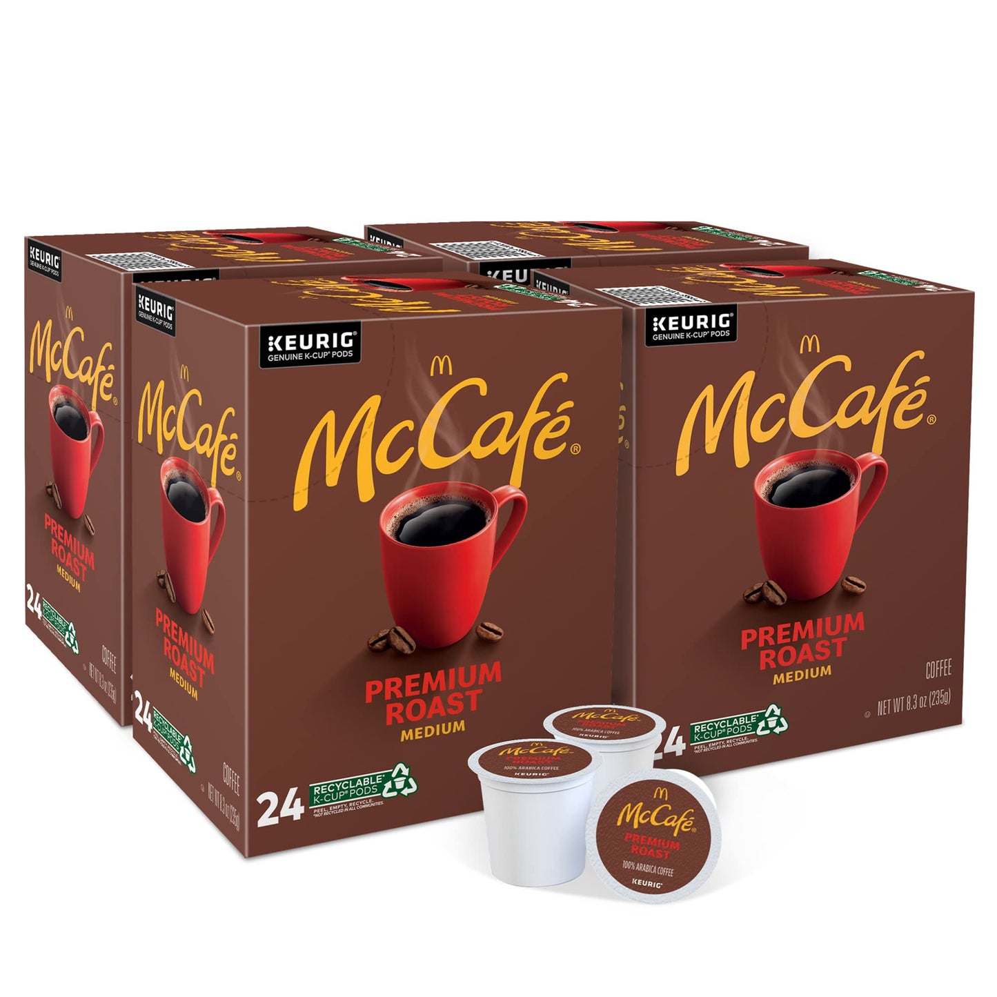 McCafe Premium Roast Single-Serve Pods, Classic, 24 Count (Pack of 4)