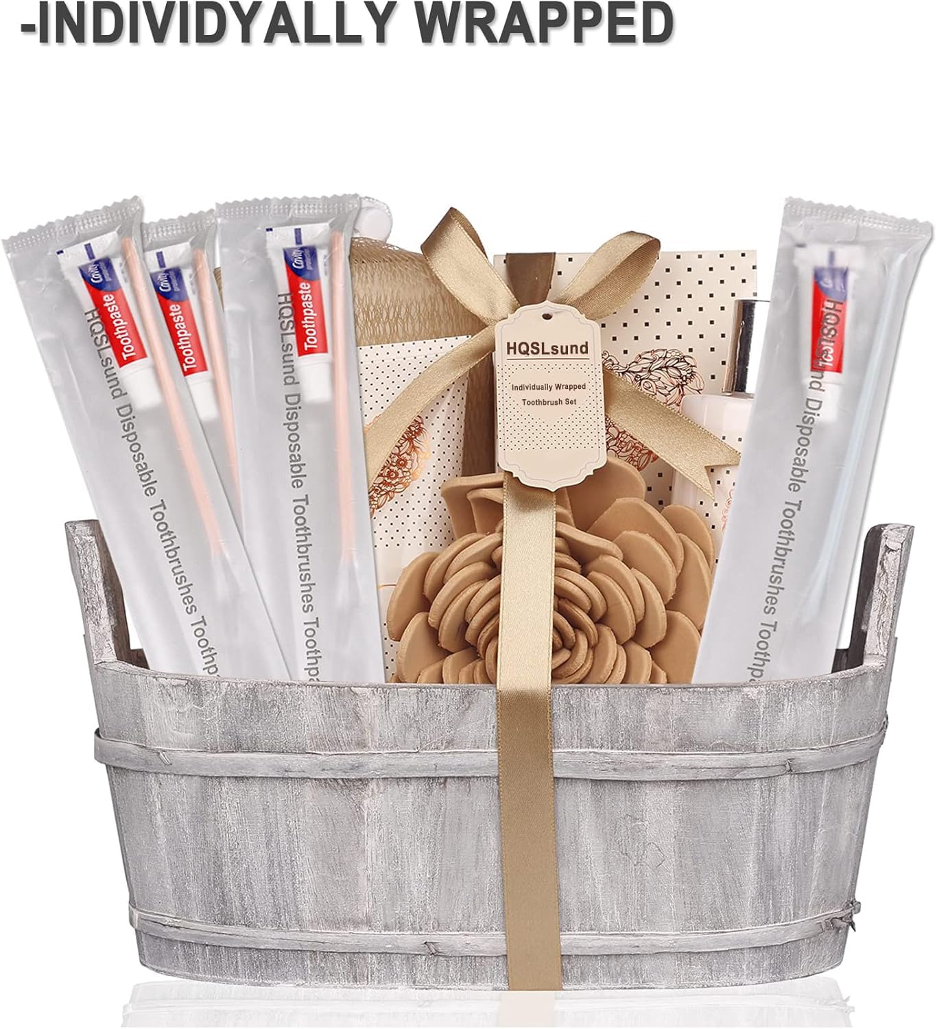 Hqslsund 60 Pack Disposable Toothbrushes With Toothpaste Individually Wrapped (2Colors)