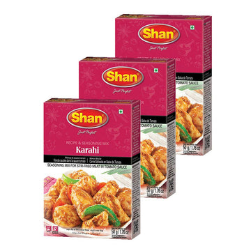 Shan Karahi Seasoning Mix 50g | Authentic Indian Curry Masala for Spicy Chicken & Meat Dishes | Flavorful Karahi Recipes Spice P