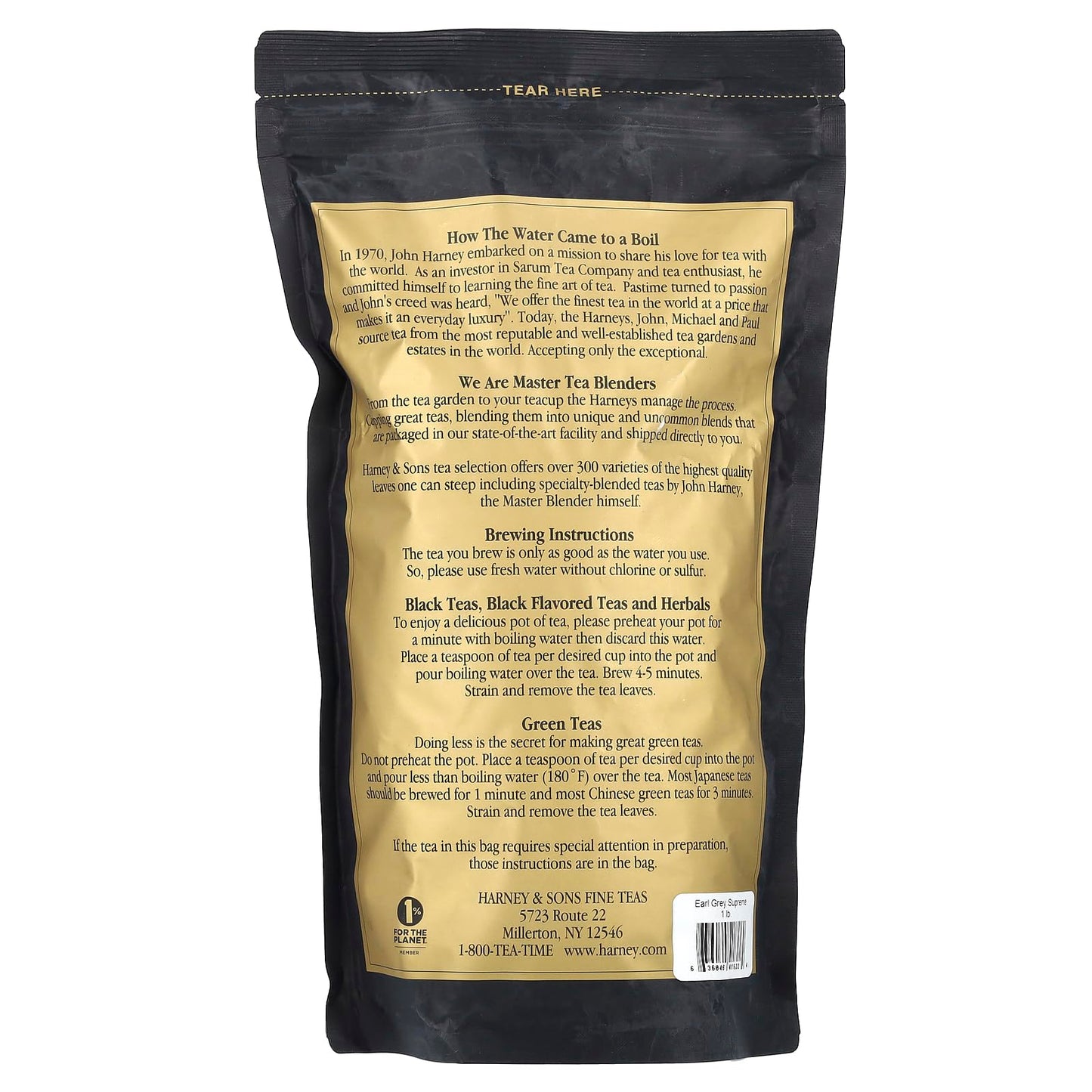 Harney & Sons Earl Grey Supreme Tea, Loose Leaf 16 Ounce (Pack Of 1)