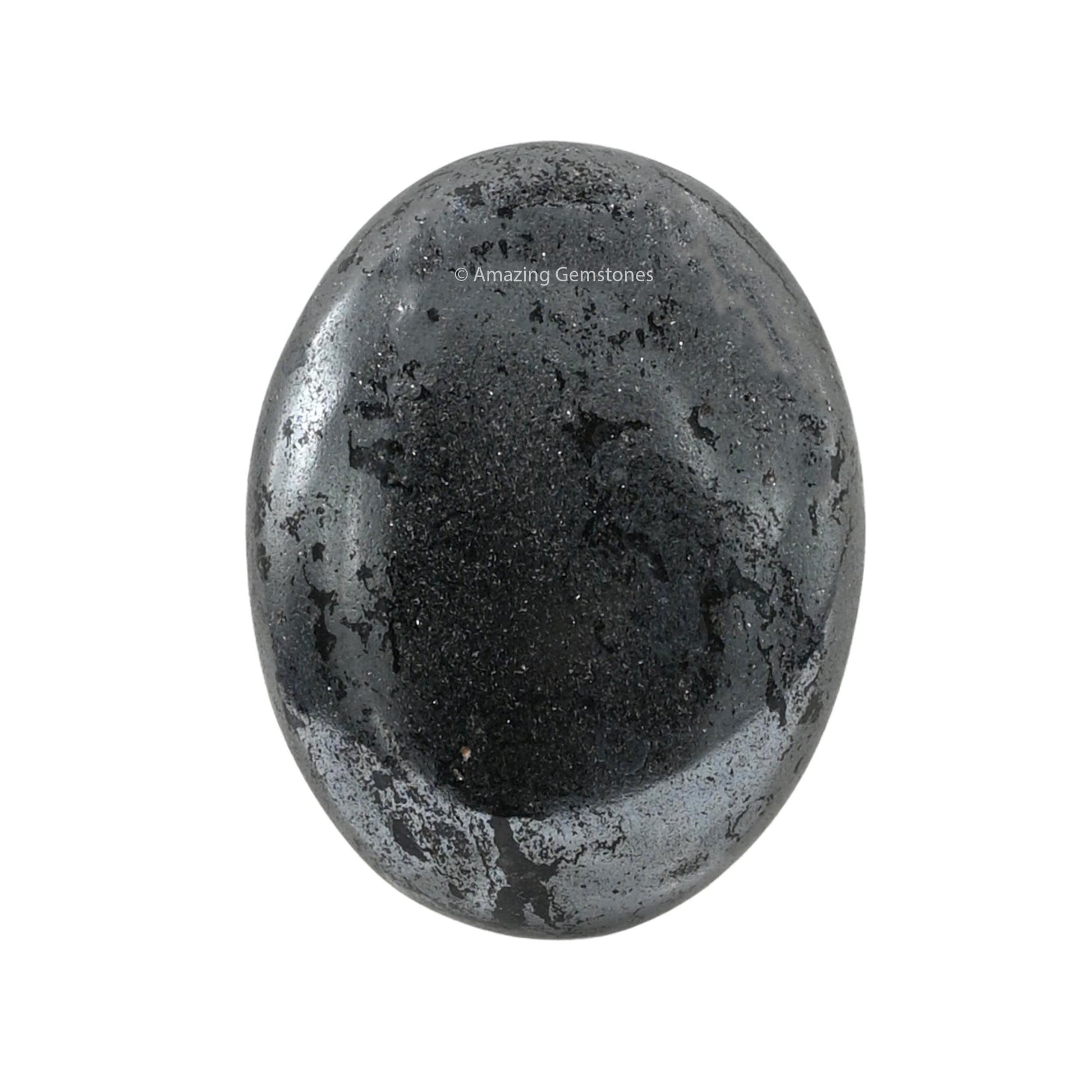 Hematite Palm Stone - Massage Worry Stone For Natural Body Chakra Balancing, Reiki Healing And Crystal Grid