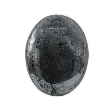 Hematite Palm Stone - Massage Worry Stone For Natural Body Chakra Balancing, Reiki Healing And Crystal Grid