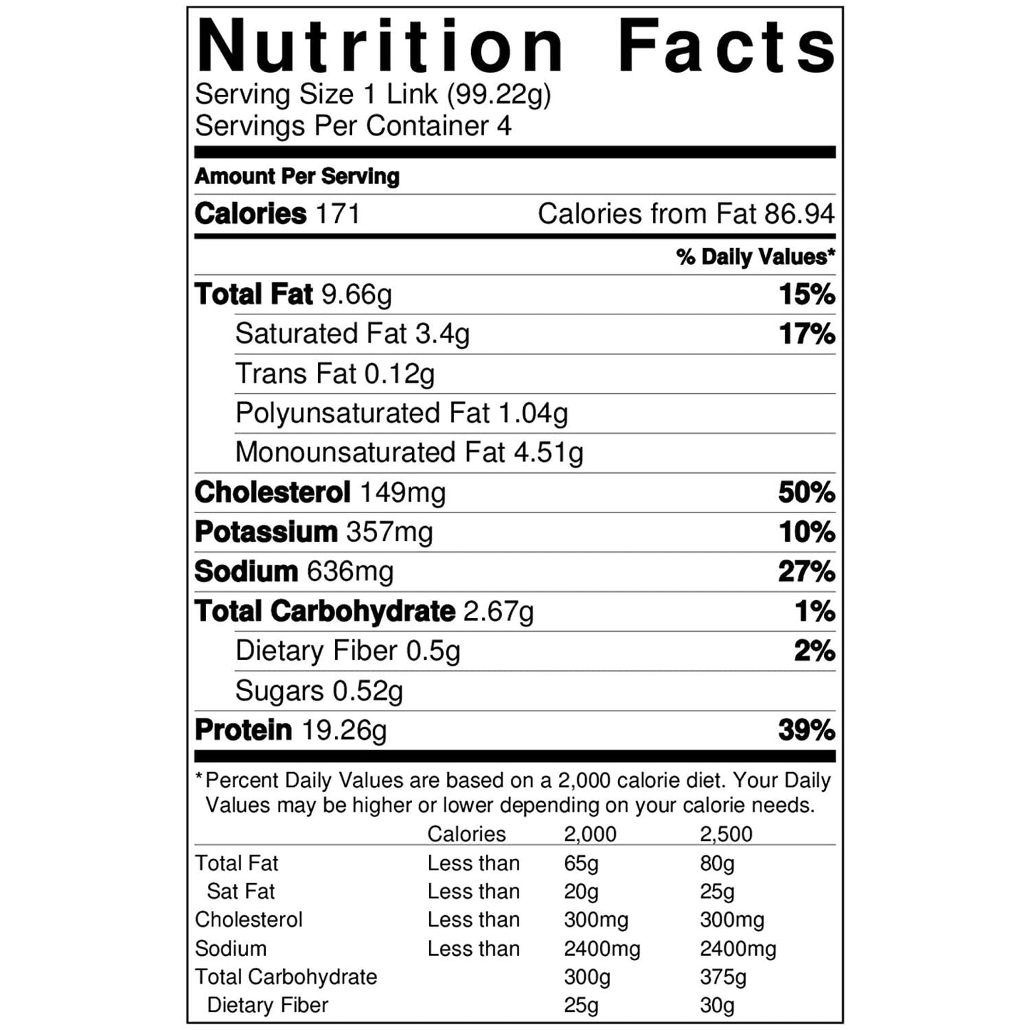 Meatcrafters Half Smoke Recipe Beef & Pork Sausage, Minimally Processed, No Artificial Ingredients, 14Oz (4-Pack, 16 Total Links