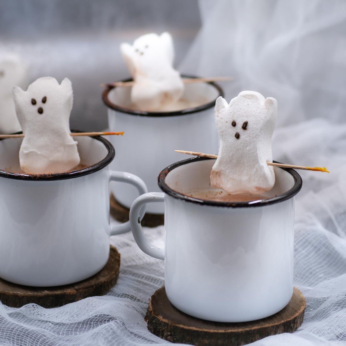 Halloween Marshmallows Candy, Spooky Shaped Assortment, Ghosts, Pumpkins, Skulls, and Monsters, 32 Pieces (Pack of 5)
