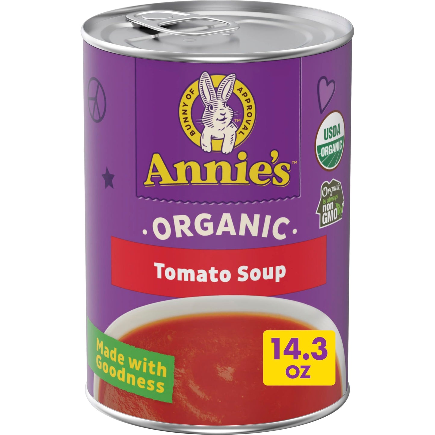 Annies Organic Tomato Canned Soup, Non-GMO, 14.3 oz