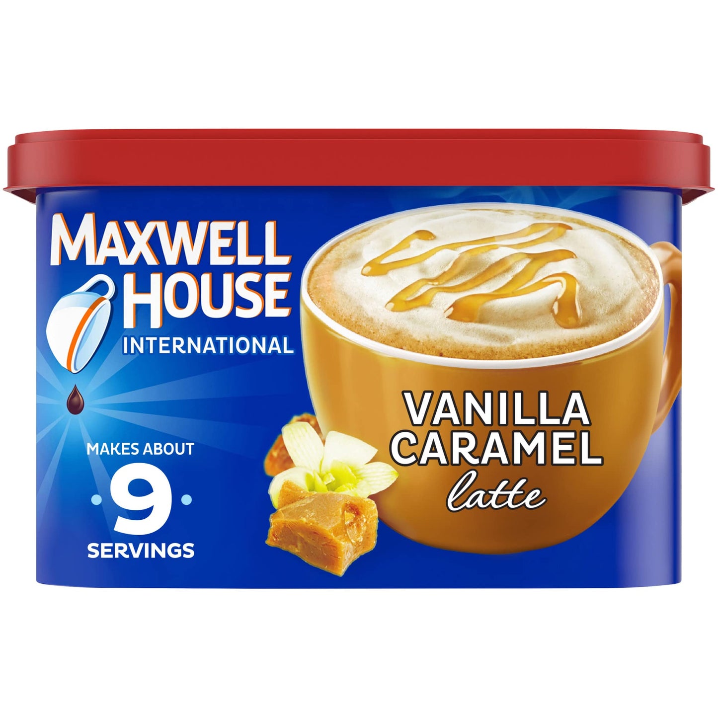 Maxwell House International Vanilla Caramel Latte Café-Style Instant Coffee Beverage Mix (8.7 Oz Canister)