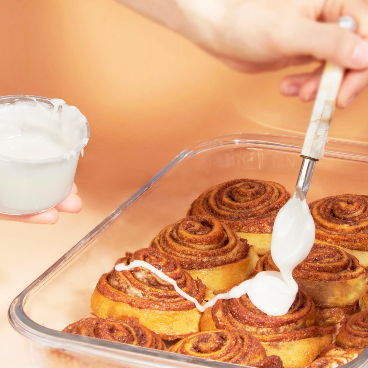 Sterns Bakery Cinnamon Rolls with White Icing, 18 Count, Kosher, Dairy Free, Nut Free