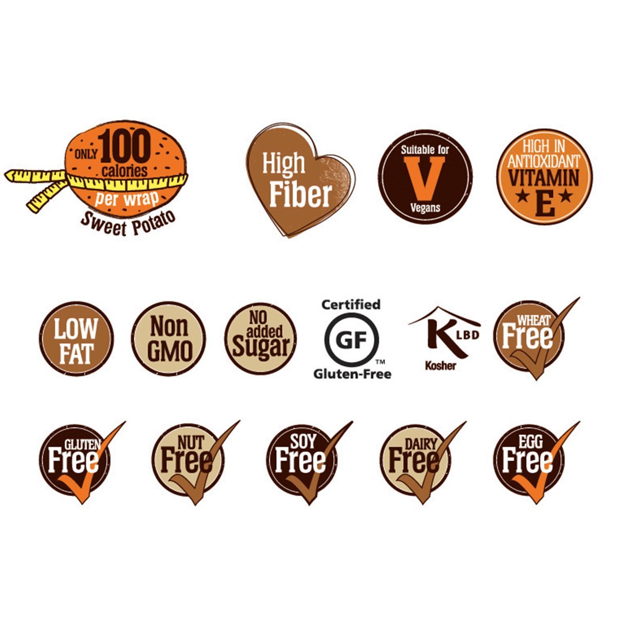 Bfree Gluten Free Wheat Free Wrap Tortillas Sweet Potato Vegan Dairy Free (Pack Of 2)