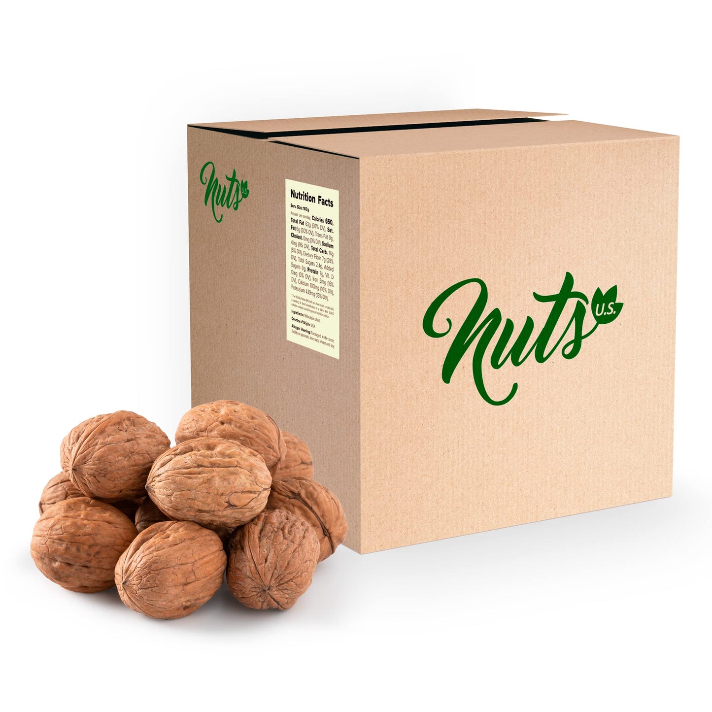 NUTS - U.S. Walnuts In Shell, Chandler Variety, Non-GMO, Raw, 12 LBS