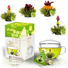Creano Bloomning Tea Gift Set, 7oz Tea-Glass, 8 Tea-Flowers, Green Tea, Perfect Gift for Women and Tea Lovers