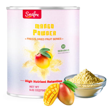 Mango Powder, Freeze Dried Mango Powder, 9.52OZ/270G, No Sugar Added, No Additives, for Beverages, Smoothies, Juices, Drinks, Ba