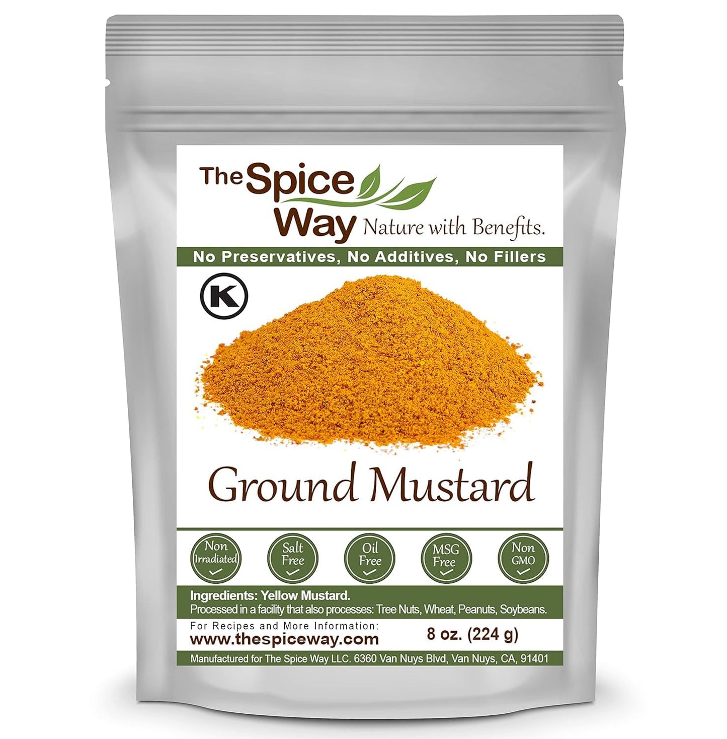The Spice Way Ground Yellow Mustard Seed - 8 Oz