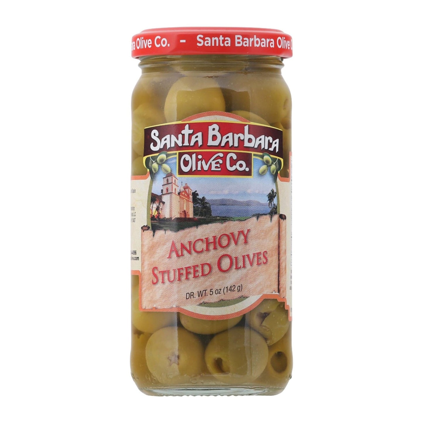 SANTA BARBARA CHILE ROASTER CO. Olive Anchovy Stuffed Olives, 5 oz, Plastic, Pack of 1