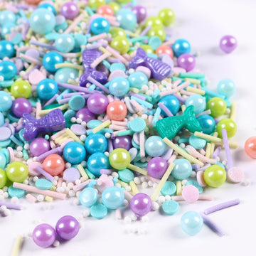 Edible Mermaid Sprinkles For Cake Decorating, Mermaid Cupcake Decorations, Pearl Sprinkles, Jimmy For Cupcakes, Cookies, Chocola