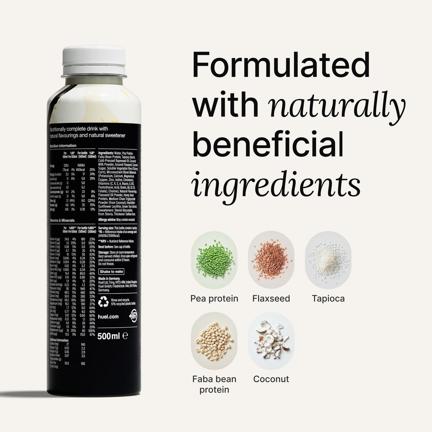 Huel Black Edition Ready-to-Drink | Vanilla Meal Replacement Shake | 35g High Protein Drink | 27 Vitamins & Minerals  Vegan  Gluten Free | Plant Based | High Fiber  Low Sugar | 16.9 Fl Oz  12 Pack