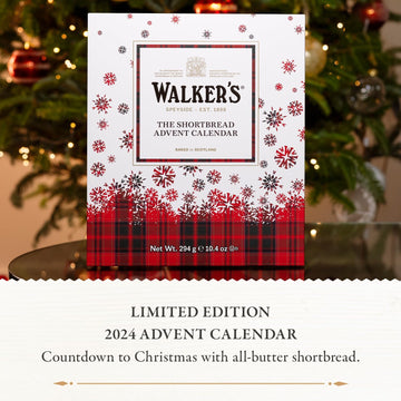 Walkers Shortbread Cookie 2021 Holiday Advent Calendar, 28 Shortbread Cookies in Various Shapes and Flavors, Pure Butter Shortb