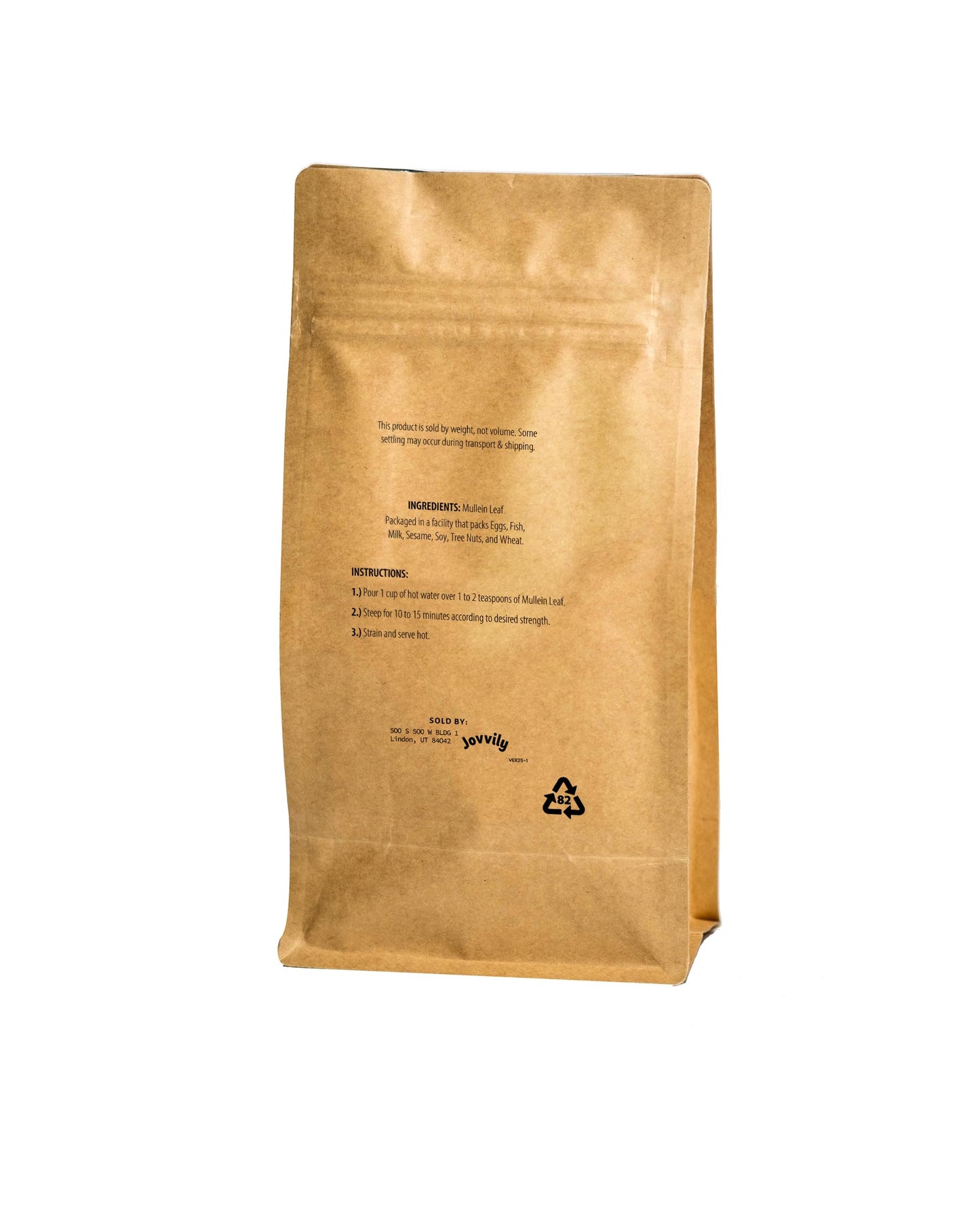 Jovvily Mullein Leaf Herbal Tea - Caffeine Free - 4 oz Cut & Sifted