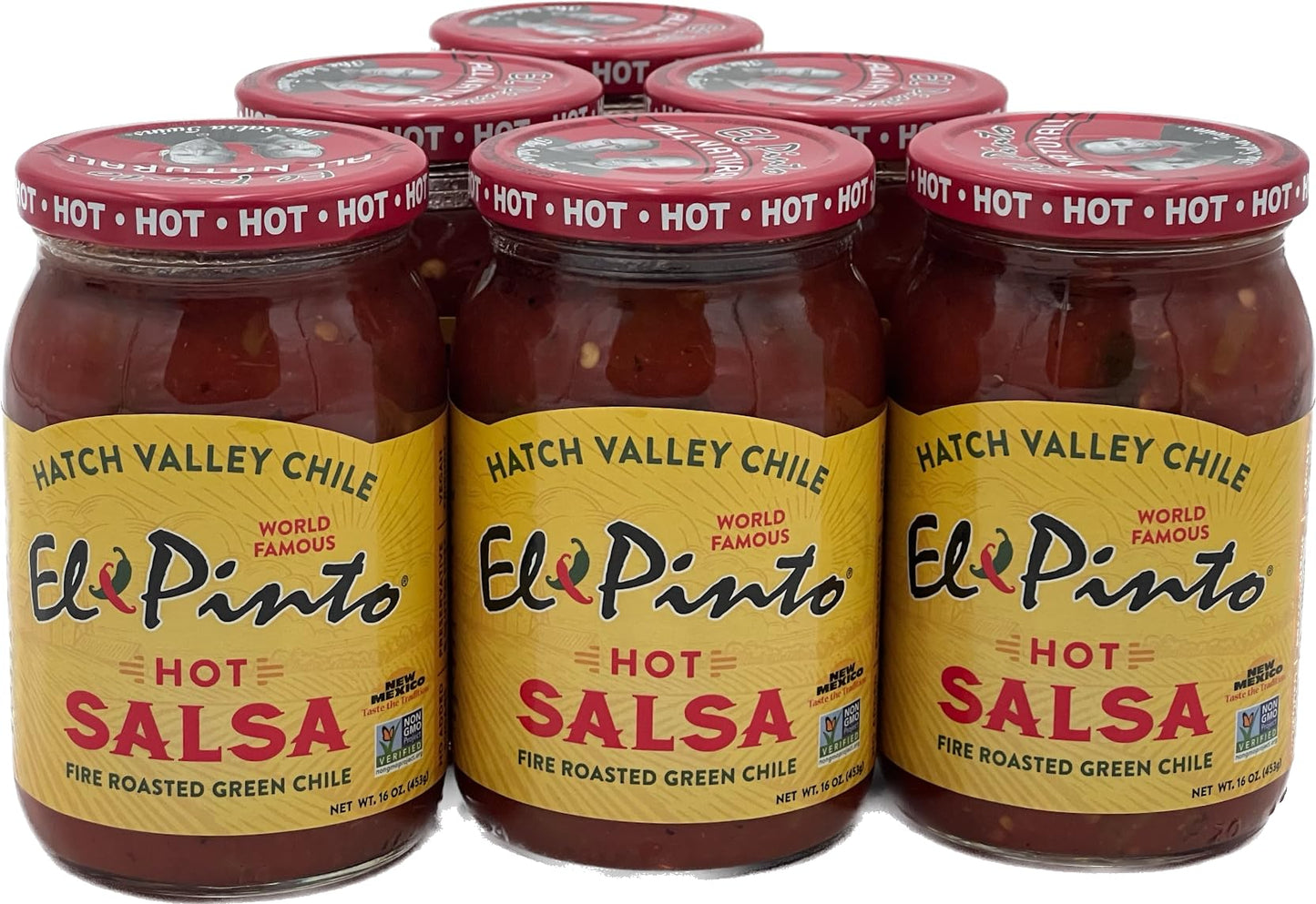 El Pinto Hot Salsa, 16 Ounce (Pack Of 6)