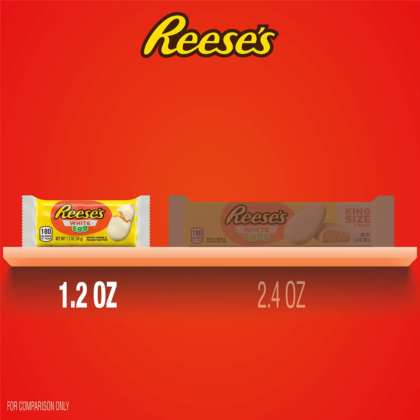 REESE'S White Creme Peanut Butter Eggs, Easter Candy, 1.2 oz (36 Count) - Perfect Spring Treats for Easter Celebrations