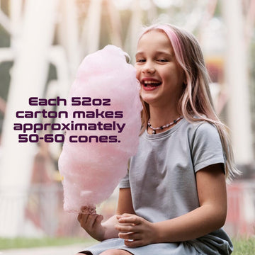 Cotton Candy Sugar Floss-Six Pack 52Oz Cartons-Mix & Match Your Choice
