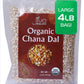 Jiva Organic Chana Dal Indian 4 Pound Bag - Non-Gmo Pesticide Free Premium Quality Yellow, 64 Oz