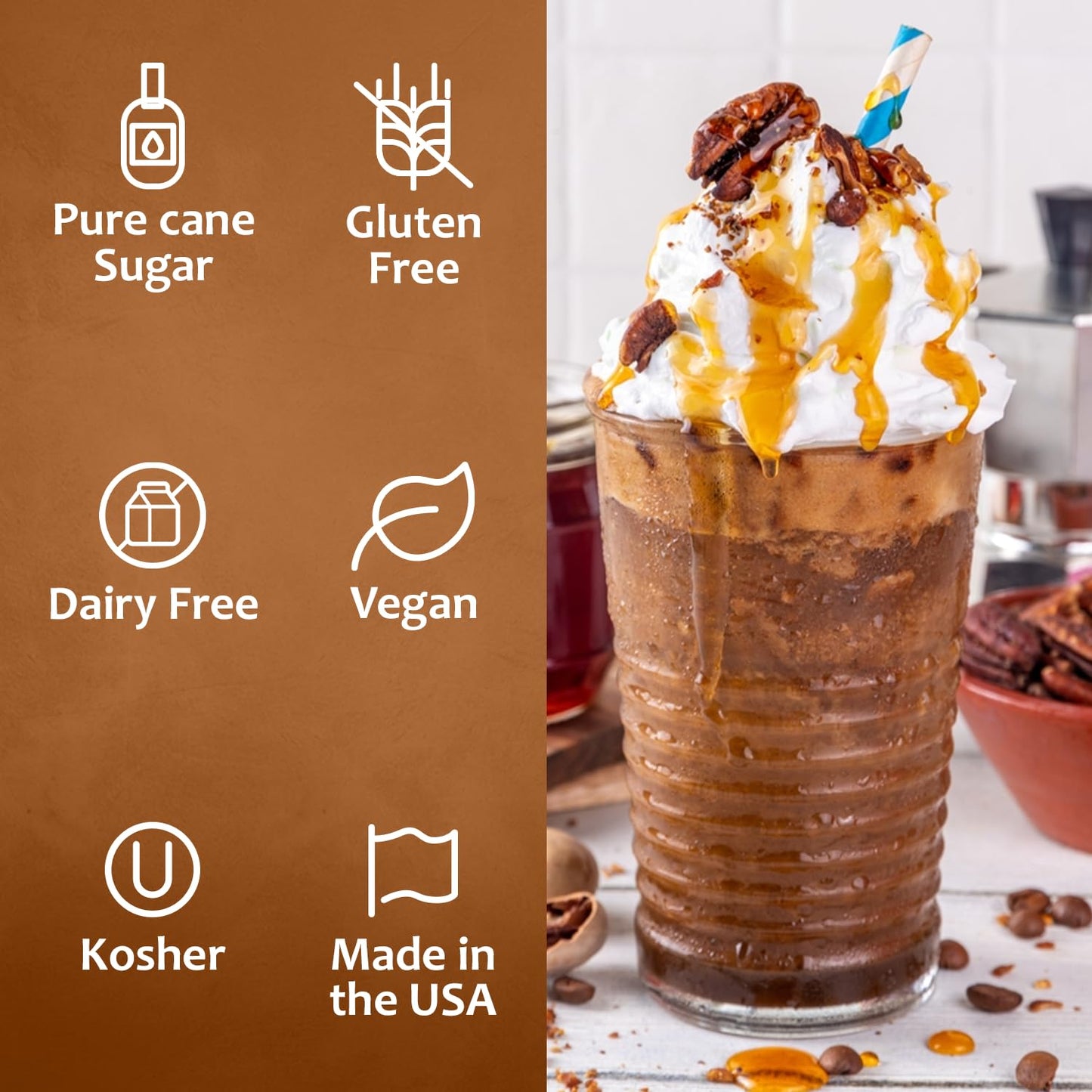 Syruvia Butter Pecan Syrup For Coffee 25.4 Ounces Butter Pecan Flavoring For Coffee With Pump