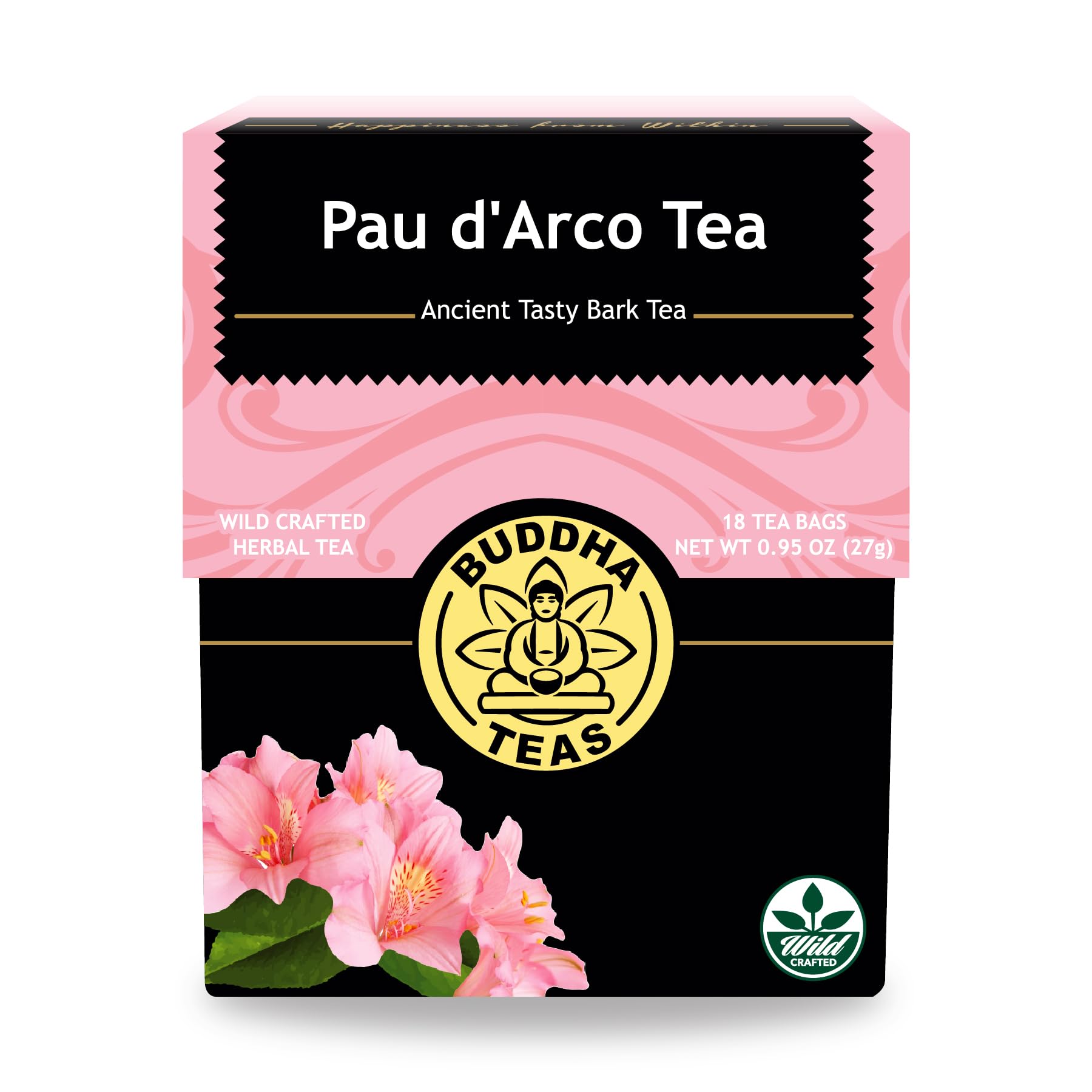 Buddha Teas Pau dArco Tea - OU Kosher, 18 Bleach-Free Tea Bags