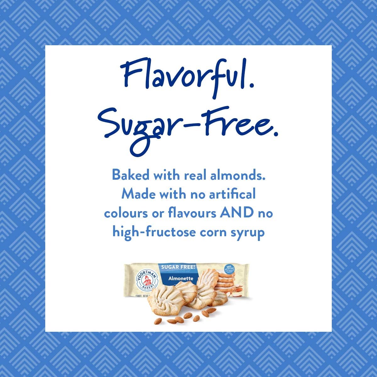 Voortman Bakery #1 In U.S. Zero Sugar Cookies - Iced Almonette Cookies (Pack Of 4 X 8 Oz Ea) Made Real Ingredients ... Delicious