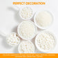 Kasvan White Pearl Sugar Sprinkles, 6 Sizes Mix For Cake Decorating, 230G/8.1Oz, Ice Cream Toppings And Cookie Decorating, Weddi
