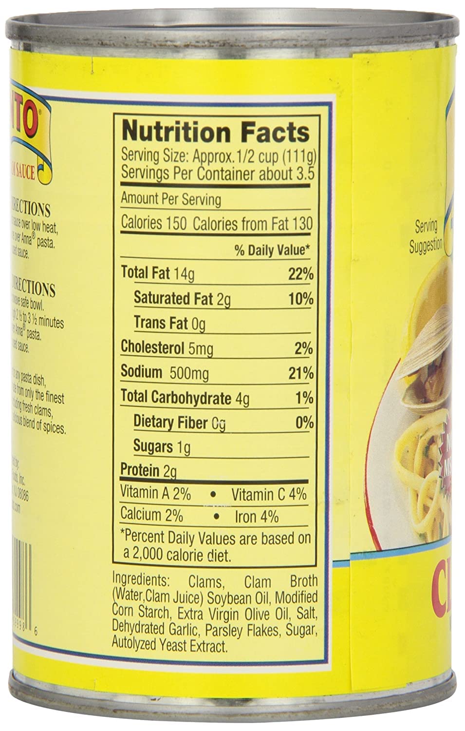 Cento Italian Style White Clam Sauce, 15 Ounce (Pack Of 6)