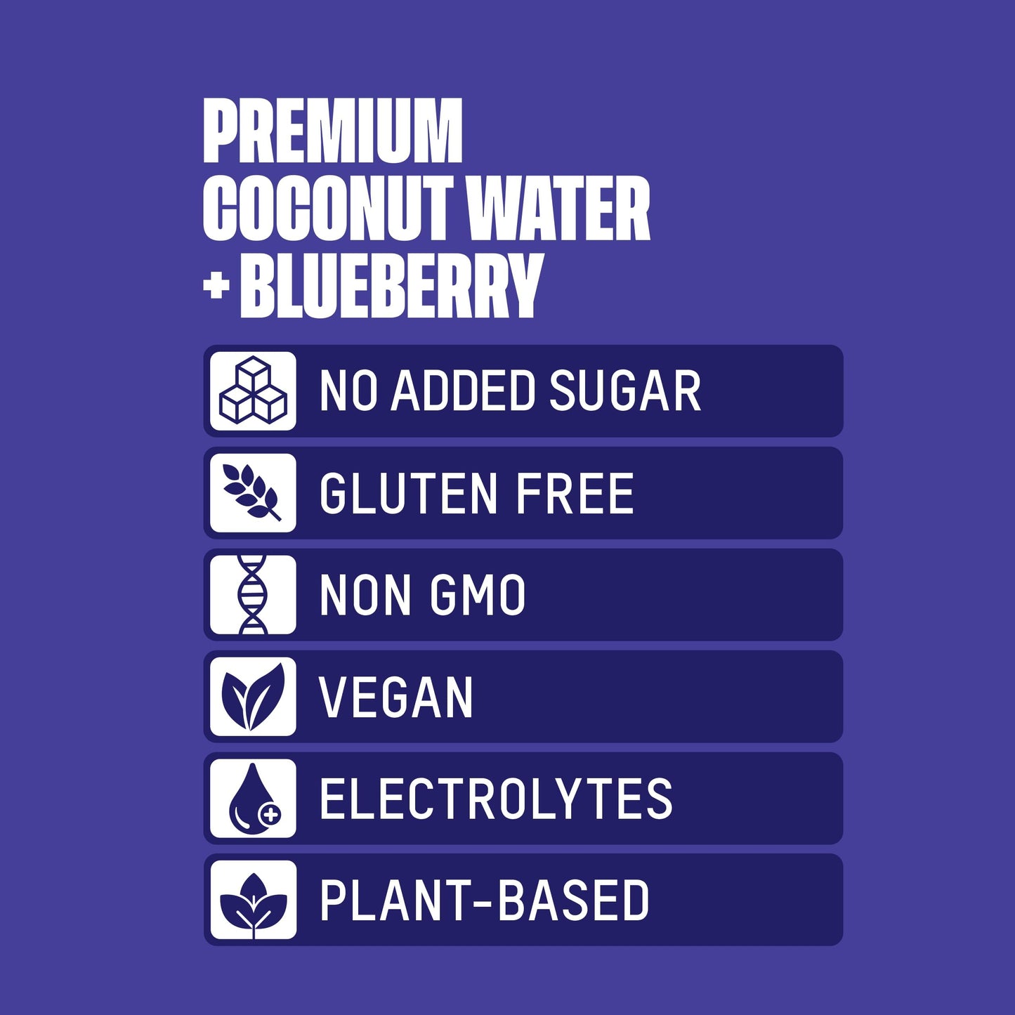 Once Upon A Coconut Blueberry Coconut Water - Pure No Sugar Added - Low-Calorie, All-Natural Drink With Electrolytes - Non-Gmo,