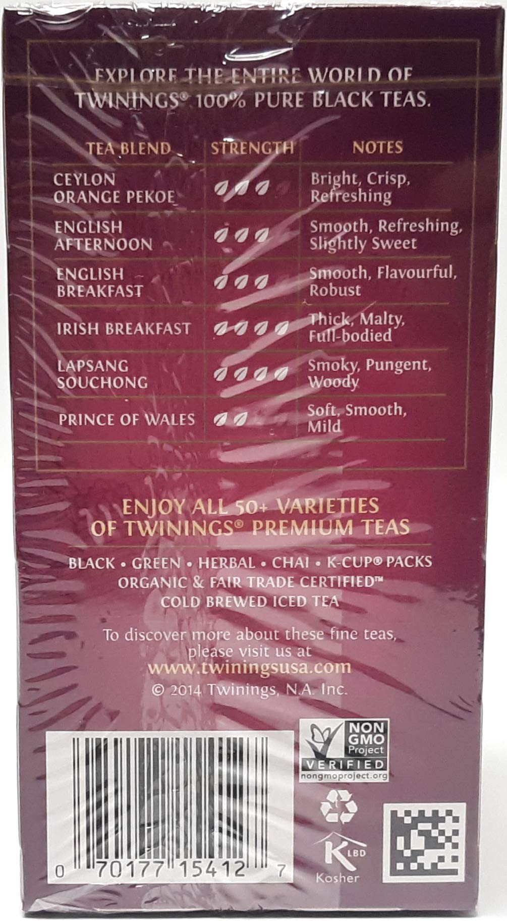 Twinings Darjeeling Tea Bags - 20 Count Box, Classic Flavor, Ideal for Tea Lovers