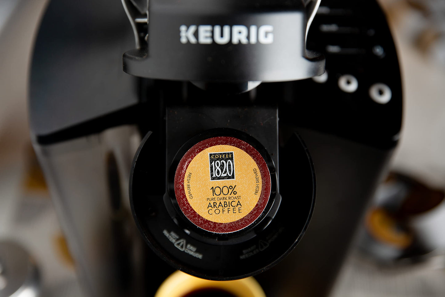 Caf   1820 Classic Ground Coffee Cups, Premium Costa Rican Dark Roast, 100% Arabica, Compatible With Keurig Machines, 48 Pods