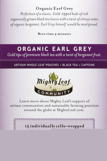 Mighty Leaf Organic Earl Grey Tea 15 Ct, 15 Ct