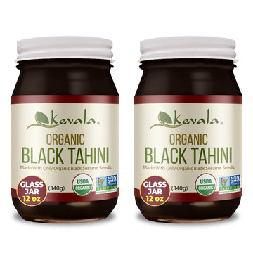 Kevala Organic Black Tahini - Gluten Free Black Sesame Paste (12 Oz (Pack of 2))