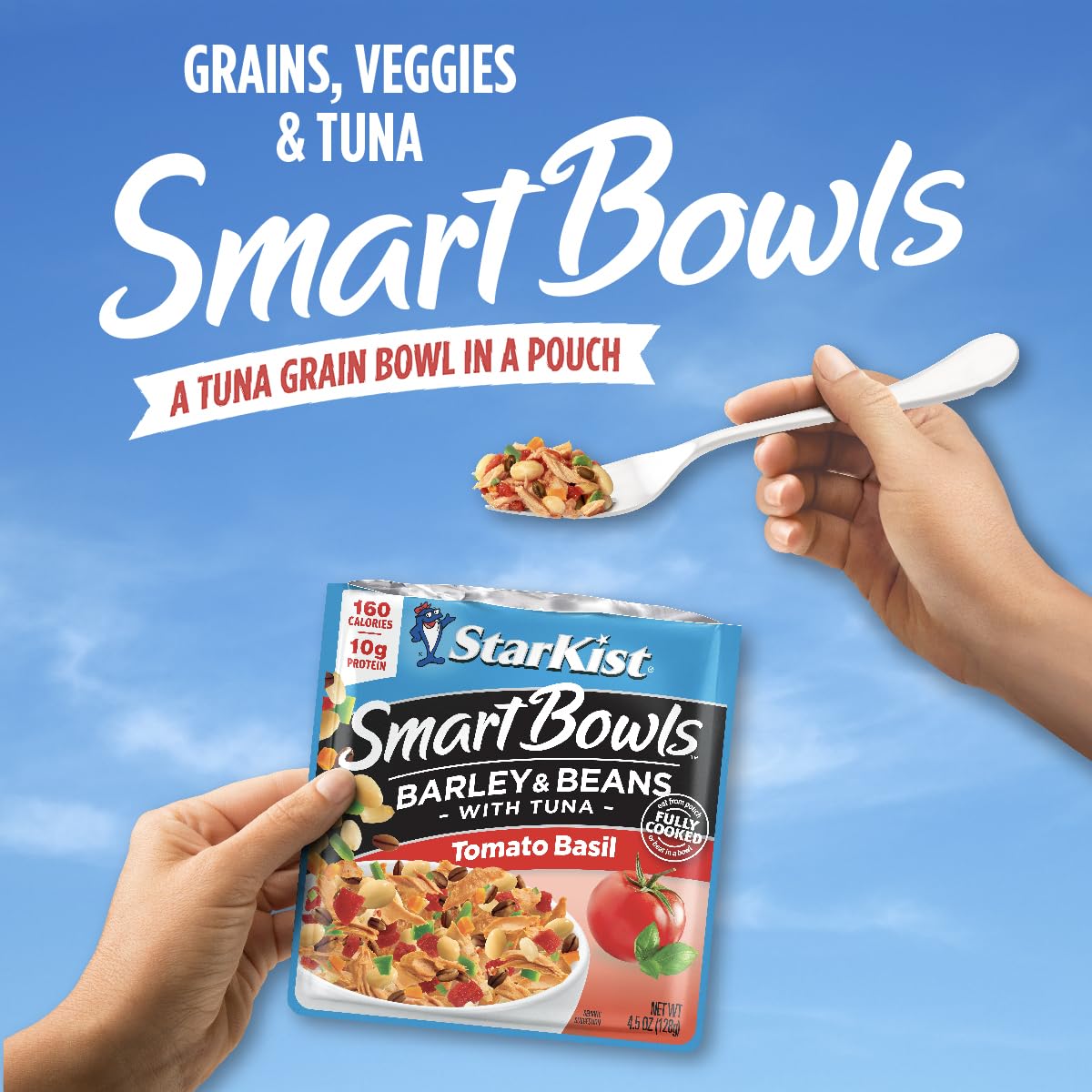 StarKist Smart Bowls Tomato Basil, 4.5 oz Pouch (Pack of 12) - Features Barley & Beans with Wild Caught Light Tuna