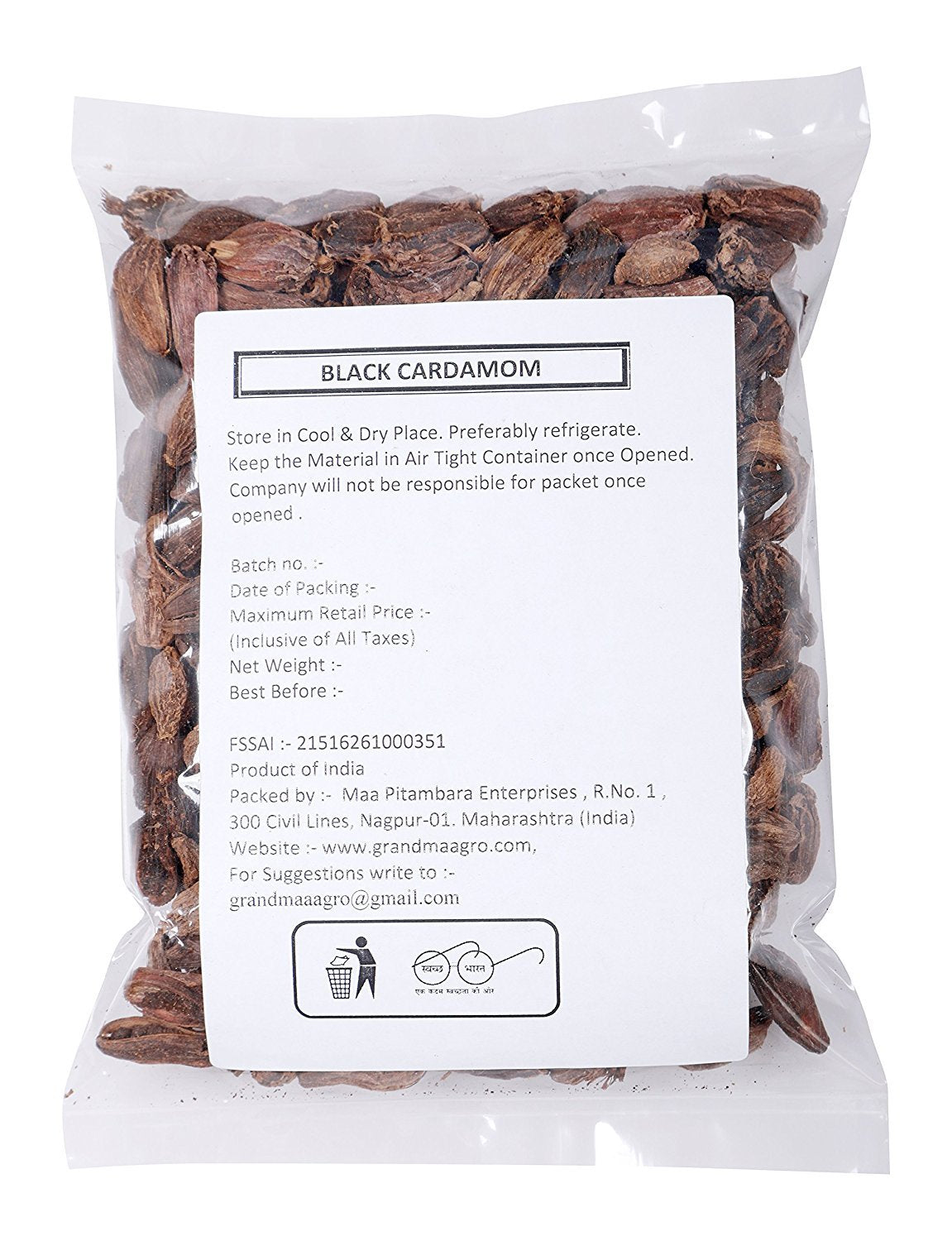 Grandma Agro Black Cardamom, 200 Grams