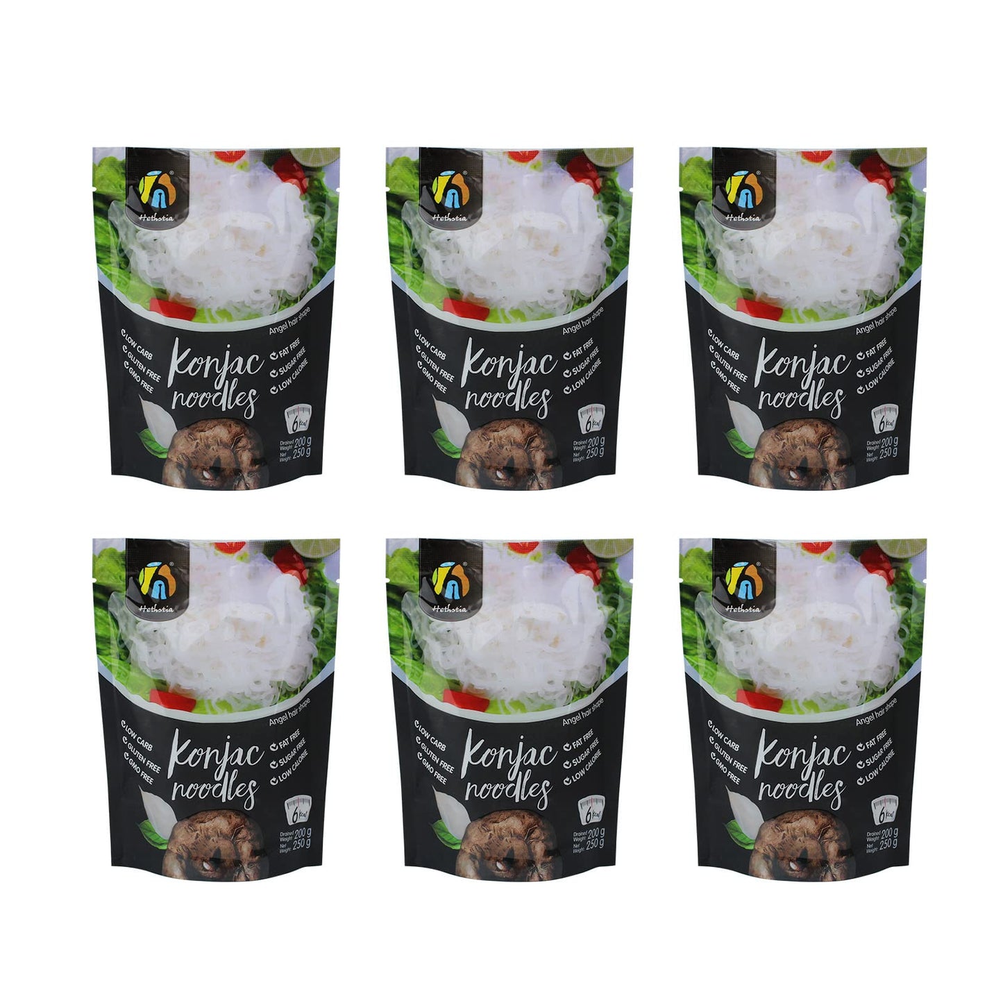 Hethstia Konjac Noodle Angel Hair - Low Calorie Shirataki Noodle, Low-Carb Miracle Pasta, Sugar-Free, Gluten-Free, 52.91 Oz Konj