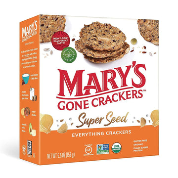 Mary'S Gone Crackers Super Seed Crackers, Everything, 5.5 Ounce (Pack Of 1), Organic Plant Based Protein, Gluten Free