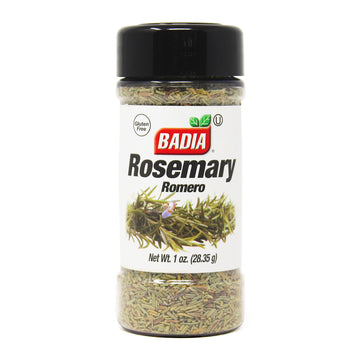 Badia Rosemary, 1 Oz - Aromatic Whole Dried Rosemary Leaves - Perfect for Roasts, Poultry, Soups, Sauces, and Mediterranean Dish