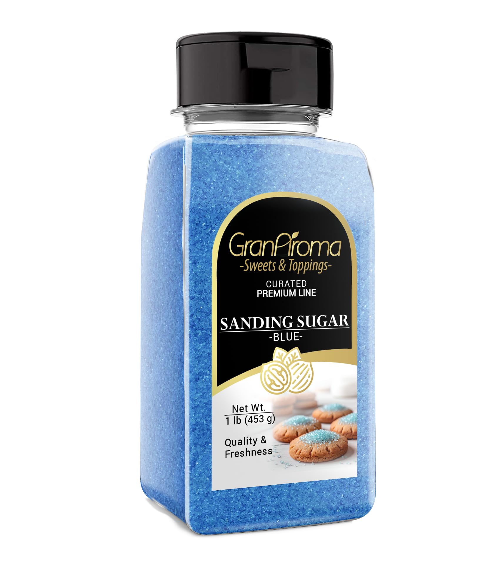 GranAroma Sanding Sugar, Decorative for Cookies & Sweets, Blue